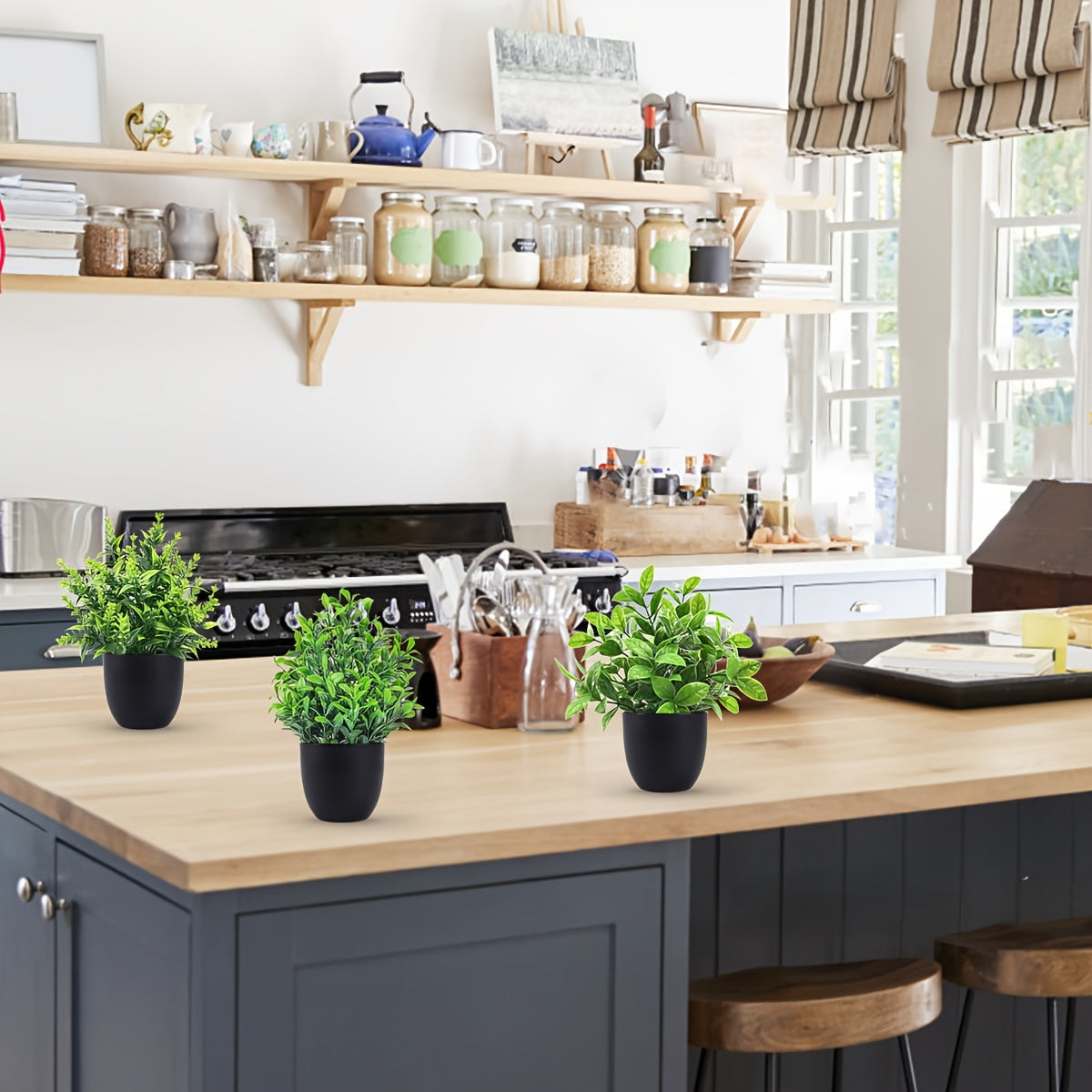 12pcs, Artificial Mini Potted Plants, Artificial Eucalyptus Plant, Home & Farmhouse Decor, for Office, Desk, Shelf, Bathroom, Spring and Summer Home Decor, Bedroom Decor, Gift for Friends, Housewarming Gift, Back-to-School Desk Decorations