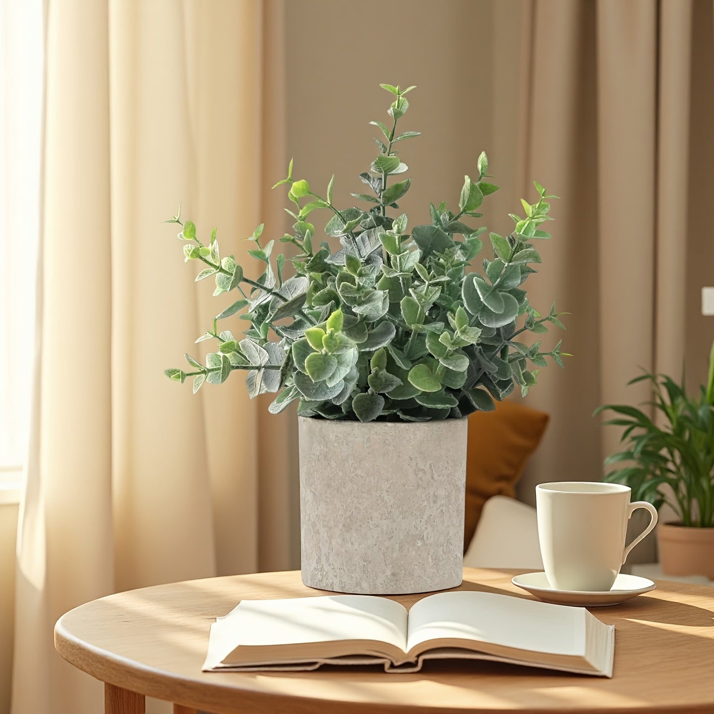 5Pack Mini Artificial Potted Plants, Artificial Eucalyptus Rosemary Succulent Plants In Pots, Fake Bonsai Greenery for Home Office Farmhouse Bathroom Shelf Decor Indoor