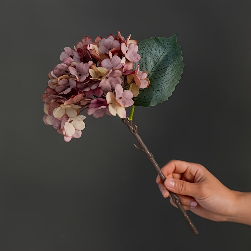 6 Bunches Of Hydrangea Artificial Flowers, Fall Home Decor, Realistic Wedding Bouquet, Suitable For Home Garden Party Office Decoration Fake Flowers, Outdoor Fabric Flowers, Christmas Thanksgiving Decoration