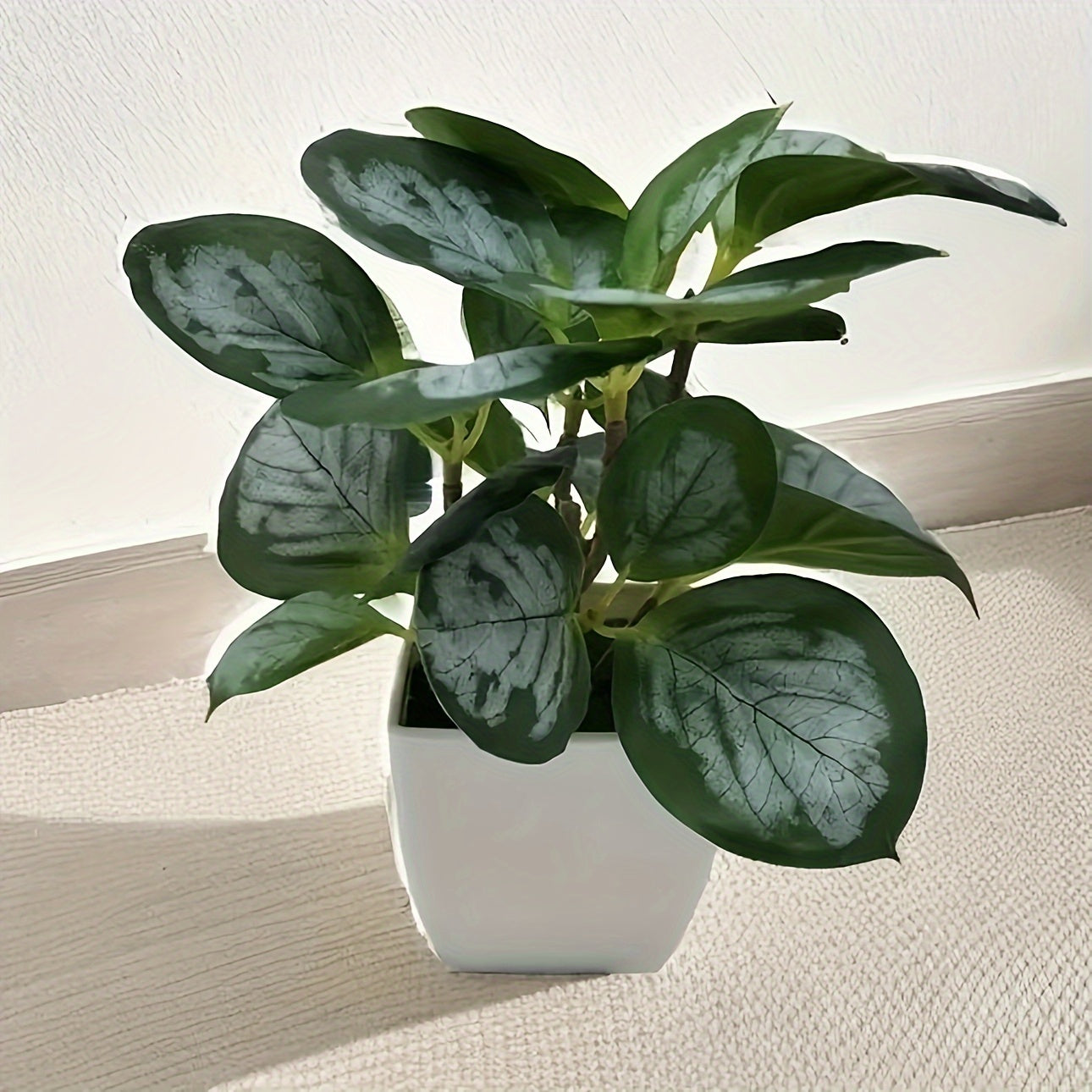 4pcs set, mini fake flower pots, small white flower pots, small fake plants, suitable for desktop bathroom bedroom green decoration, spring and summer decoration St. Patrick's Day Easter decoration, beauty room decoration