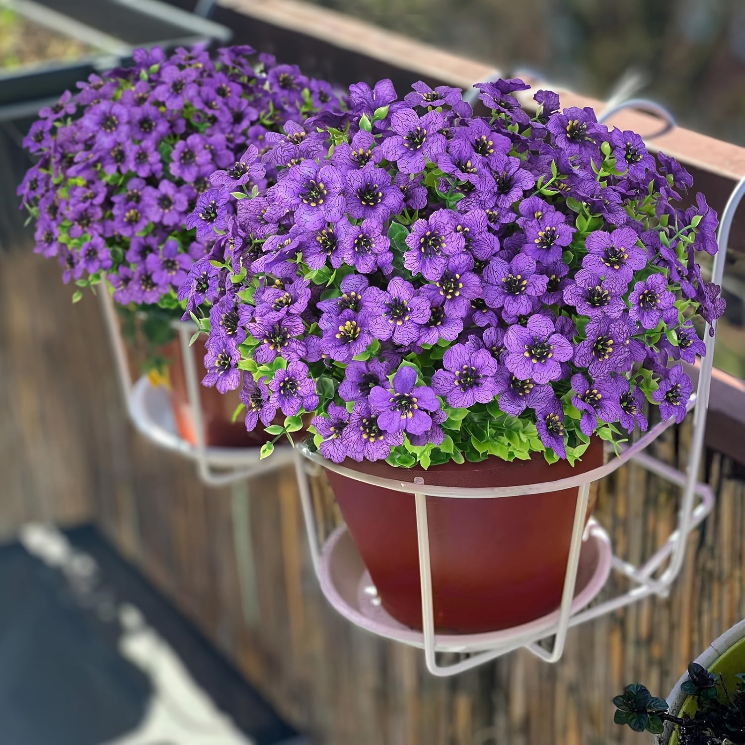 18\u002F36 Bundles Artificial Flowers For Outdoors, Artificial Plants & Flowers Outdoor, UV Resistant Faux Flowers Outdoor Fake Flowers For Outside Porch Window Box Decoration