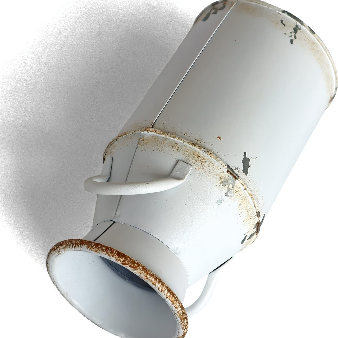 vintage Galvanized Milk Can Planter\u002FVase - Rustic Vintage Farmhouse Flower Pot with Cylindrical Shape, vintage for \u002FOffice\u002FCabin\u002F Decor - Fiber (7.6 Inch) Primitive Country Plant Holder)