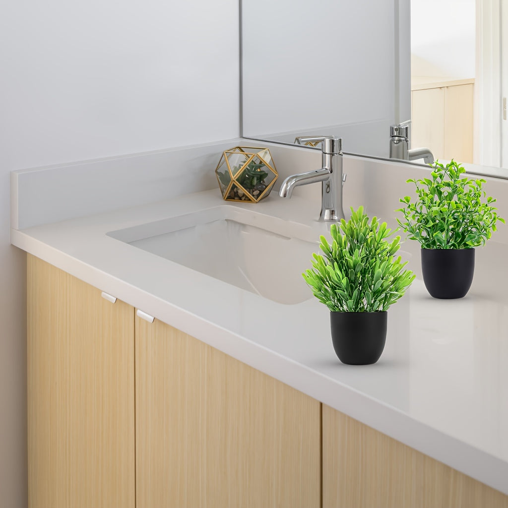 12pcs, Artificial Mini Potted Plants, Artificial Eucalyptus Plant, Home & Farmhouse Decor, for Office, Desk, Shelf, Bathroom, Spring and Summer Home Decor, Bedroom Decor, Gift for Friends, Housewarming Gift, Back-to-School Desk Decorations