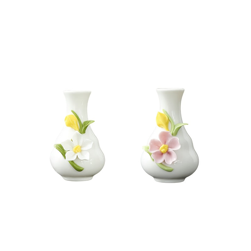 Two Elegant Handcrafted Vases, Retro Floral Decorations, for Home and Office Use, Living Room Desktop, Center Decoration, Wedding and Party Decoration, Desktop Centerpiece, Elegant Design, Retro Vase, Handcrafted Pottery, Flower Vase, Decorative Vase