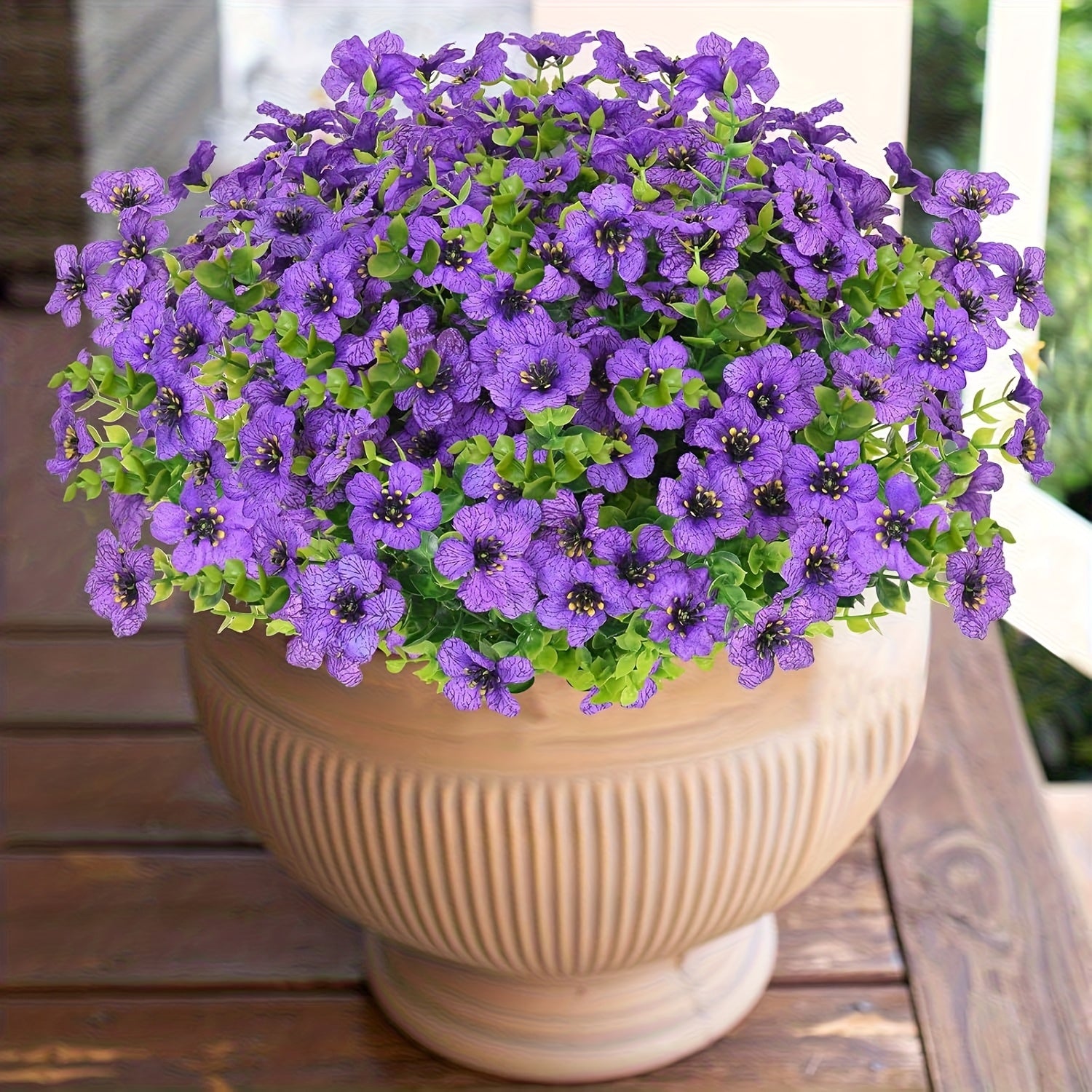 18\u002F36 Bundles Artificial Flowers For Outdoors, Artificial Plants & Flowers Outdoor, UV Resistant Faux Flowers Outdoor Fake Flowers For Outside Porch Window Box Decoration