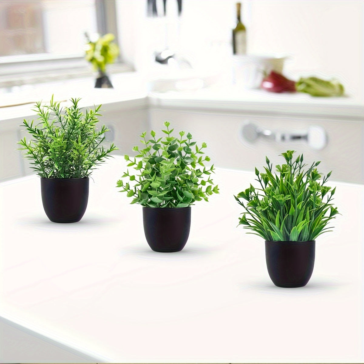 12pcs, Artificial Mini Potted Plants, Artificial Eucalyptus Plant, Home & Farmhouse Decor, for Office, Desk, Shelf, Bathroom, Spring and Summer Home Decor, Bedroom Decor, Gift for Friends, Housewarming Gift, Back-to-School Desk Decorations
