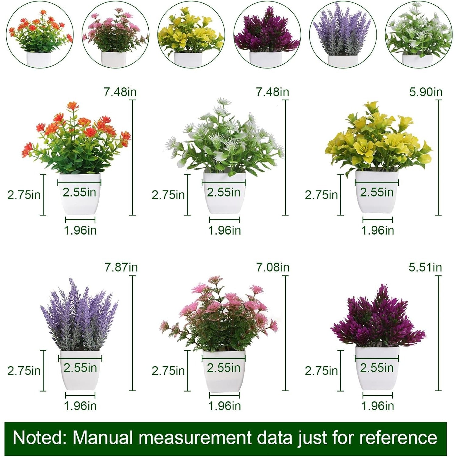 10 Mini Artificial Potted Flowers with Pots, Small Simulated Plants, Bohemian Style Home Decor, Artificial Plastic Eucalyptus Plants and Wheatgrass Shrub Potted Plants, Suitable for Home and Office Desktop Decoration, Mini Potted Plants, New Year