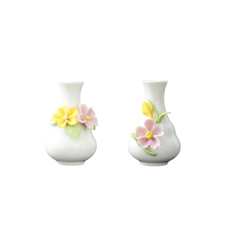 Two Elegant Handcrafted Vases, Retro Floral Decorations, for Home and Office Use, Living Room Desktop, Center Decoration, Wedding and Party Decoration, Desktop Centerpiece, Elegant Design, Retro Vase, Handcrafted Pottery, Flower Vase, Decorative Vase