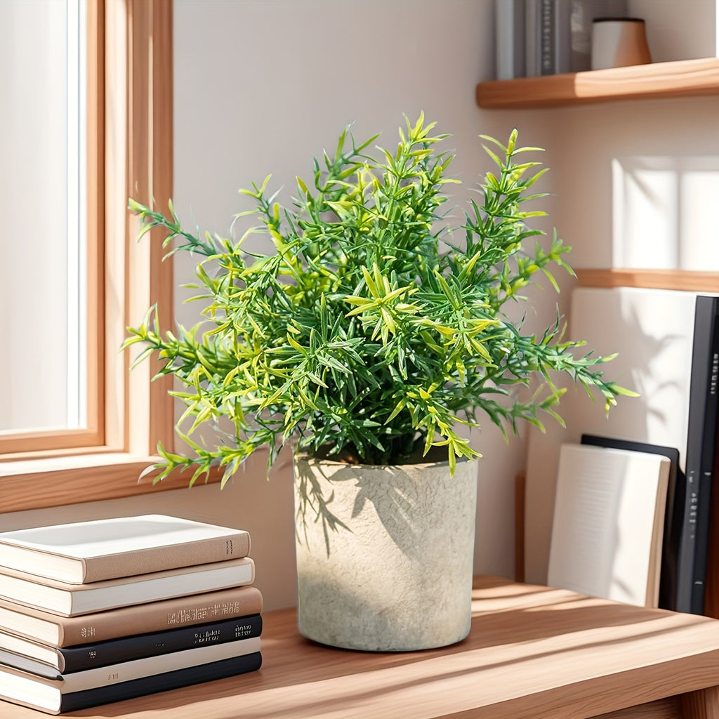 5Pack Mini Artificial Potted Plants, Artificial Eucalyptus Rosemary Succulent Plants In Pots, Fake Bonsai Greenery for Home Office Farmhouse Bathroom Shelf Decor Indoor